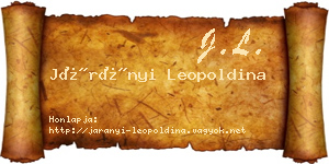 Járányi Leopoldina névjegykártya